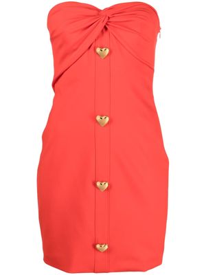 Moschino off-shoulder stretch mini dress - Red