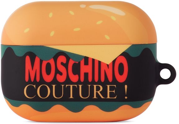 Moschino Orange & Black Hamburger AirPods Pro Headphone Case
