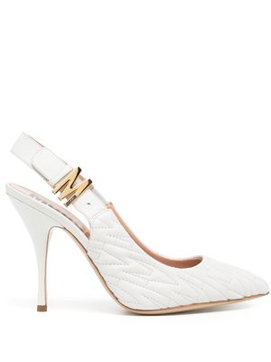 Moschino padded leather pumps - White