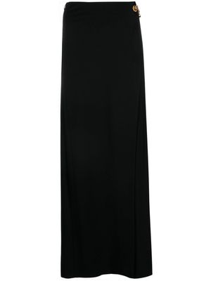 Moschino padlock-detail asymmetric maxi skirt - Black