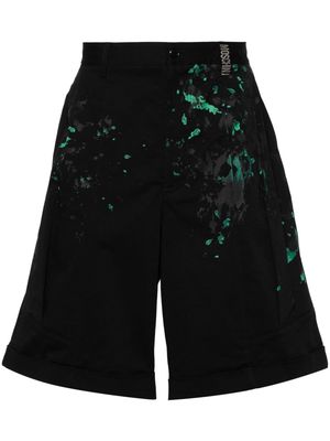 Moschino paint-splatter shorts - Black