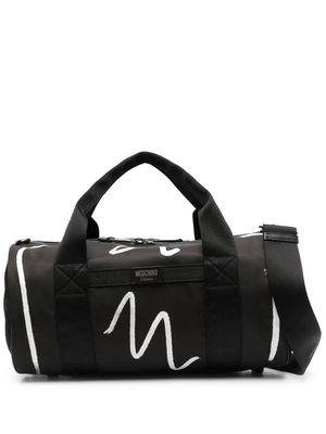 Moschino painterly-print duffle bag - Black