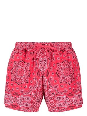 Moschino paisley-print swim shorts - Pink
