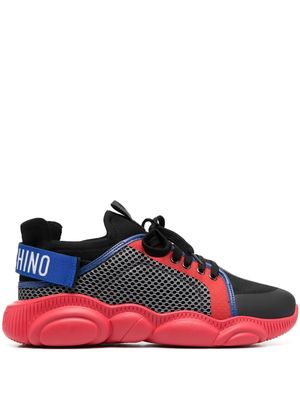 Moschino panelled low-top sneakers - Red