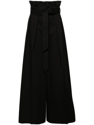 Moschino paperbag-waist wide-leg trousers - Black