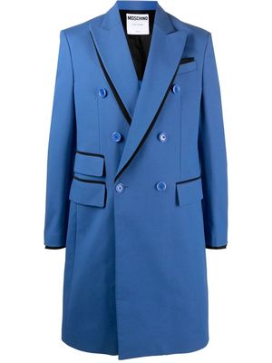 Moschino peak-lapel double-breasted coat - Blue