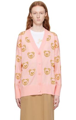 Moschino Pink Teddy Bear Cardigan