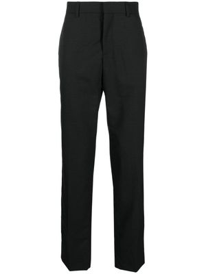 Moschino plaid-pattern virgin-wool tailored trousers - Black