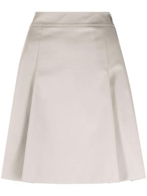 Moschino pleated stretch-cotton miniskirt - Neutrals