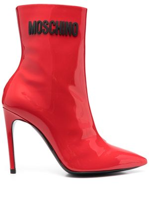 Moschino pointed toe 110mm boots - Red