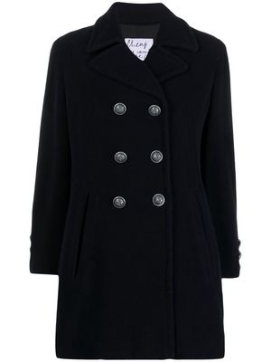 Moschino Pre-Owned 1990s embossed buttons peacoat - Blue