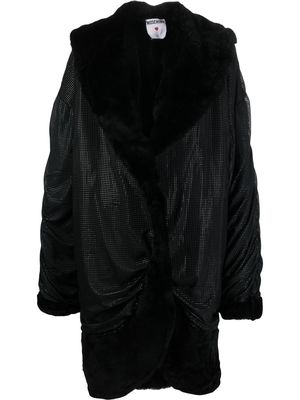 Moschino Pre-Owned 2000s draped-effect coat - Black