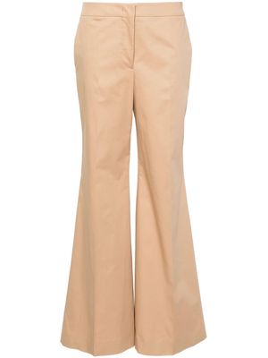 Moschino pressed-crease flared trousers - Neutrals
