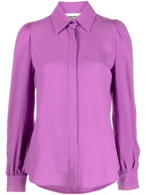 Moschino puff long-sleeve blouse - Purple