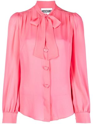 Moschino pussy-bow collar blouse - Pink