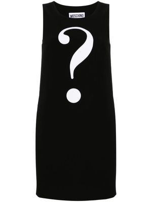 Moschino question mark-patch minidress - Black