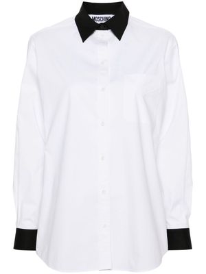 Moschino Question Mark-print cotton shirt - White