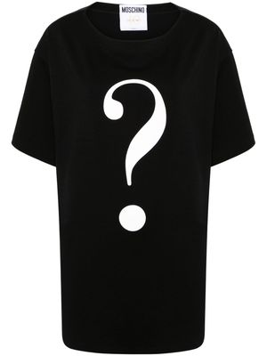 Moschino question mark-print cotton T-shirt - Black