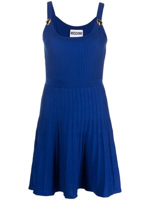 Moschino ribbed-knit scoop-neck dress - Blue