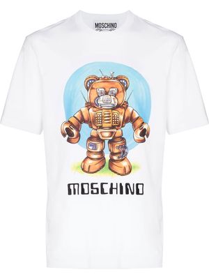 Moschino Robot Teddy organic-cotton T-shirt - White