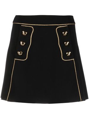 Moschino rope-detail A-line skirt - Black