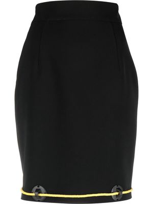 Moschino rope-detail high-waisted skirt - Black