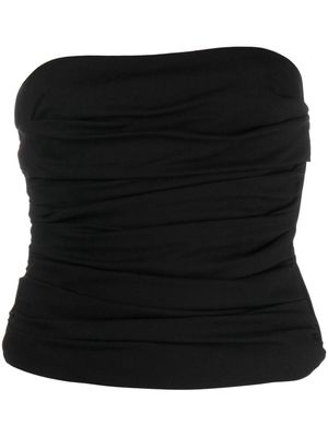 Moschino ruched bandeau top - Black