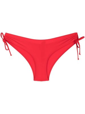 Moschino ruched drawstring-detail swim briefs - Red
