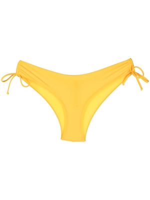 Moschino ruched drawstring-detail swim briefs - Yellow