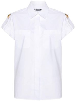 Moschino shoulder-tabs shirt - 0001 - BIANCO