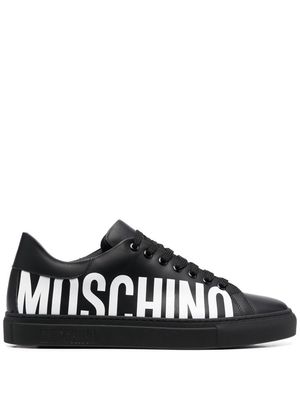 Moschino side logo-print low-top sneakers - Black