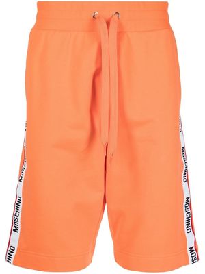 Moschino side-stripe track shorts - Orange