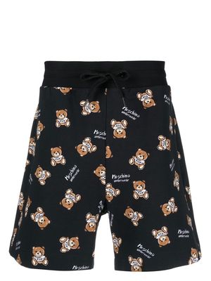 Moschino signature Teddy Bear cotton shorts - Black