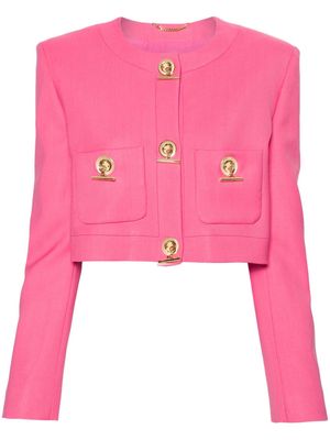 Moschino single-breasted cropped blazer - Pink