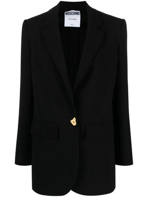Moschino single-breasted morphed-buttons blazer - Black