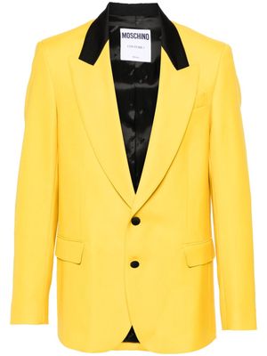 Moschino single-breasted twill blazer - Yellow