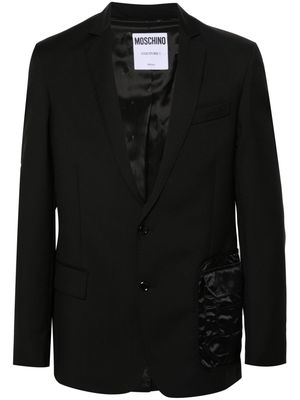 Moschino single-breasted wool blazer - Black