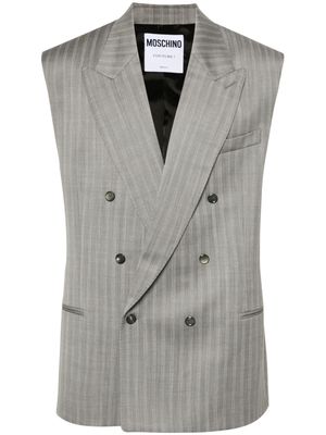 Moschino sleeveless double-breasted blazer - Grey