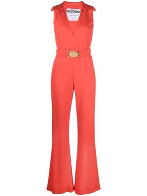 Moschino sleeveless V-neck jumpsuit - Orange