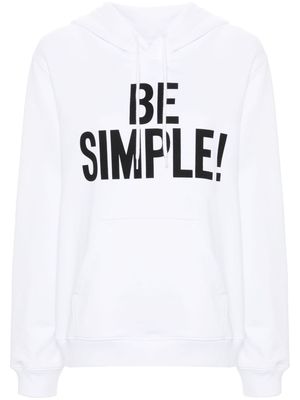 Moschino slogan-print organic-cotton hoodie - White