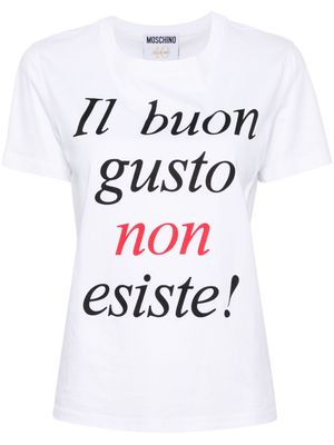 Moschino slogan-print organic-cotton T-shirt - White