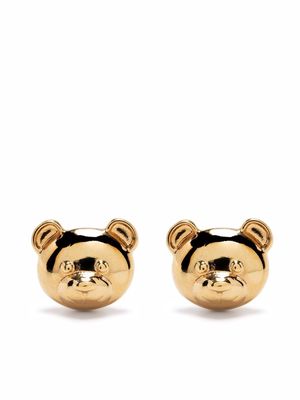 Moschino small Teddy Bear earrings - Gold
