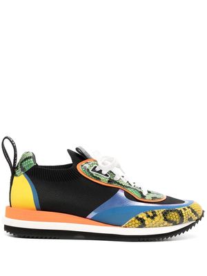 Moschino snakeskin-effect low-top sneakers - Black