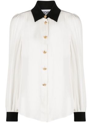 Moschino spread-collar silk shirt - White