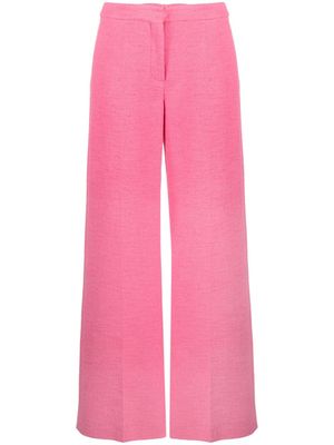 Moschino straight-leg bouclé trousers - Pink