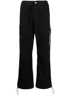 Moschino straight-leg cotton cargo trousers - Black