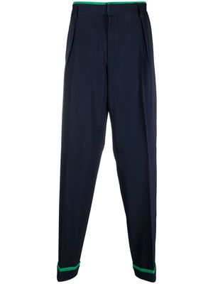 Moschino straight-leg pleated trousers - Blue
