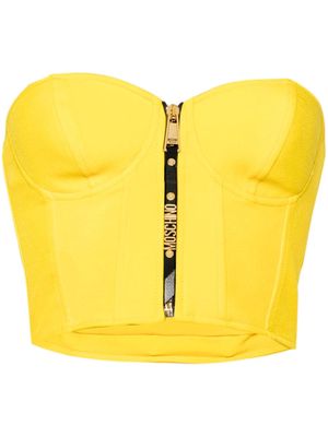 Moschino strapless cady bustier - Yellow