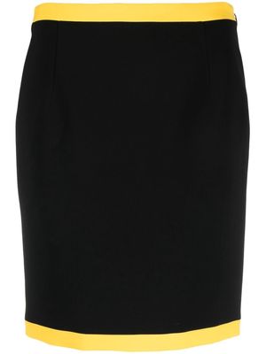 Moschino stripe-detail high-waisted skirt - Black