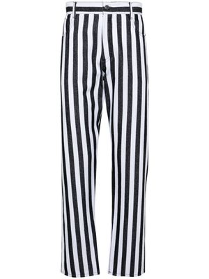 Moschino striped straight-leg trousers - Black